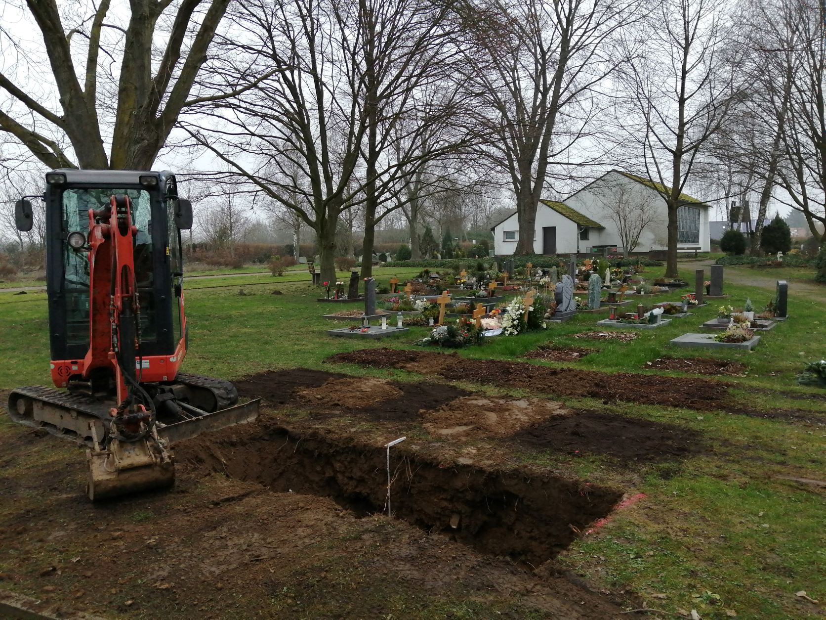 Ansicht des Ev.Friedhofs in Reusrath,Langenfeld