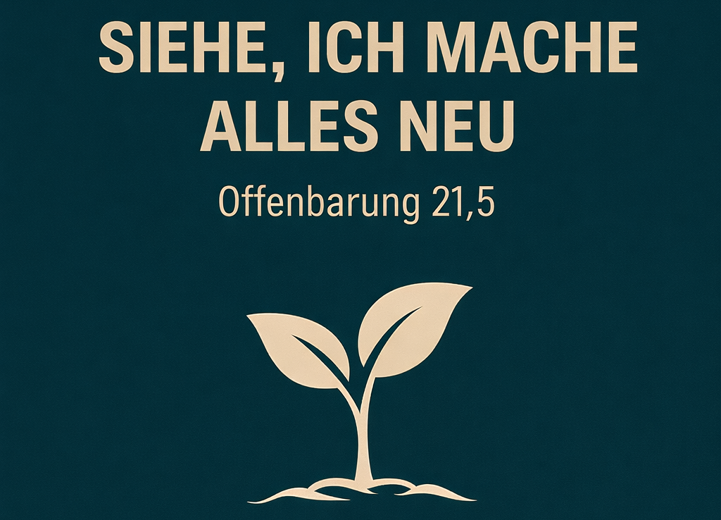 Du betrachtest gerade „Siehe ich mache alles neu“